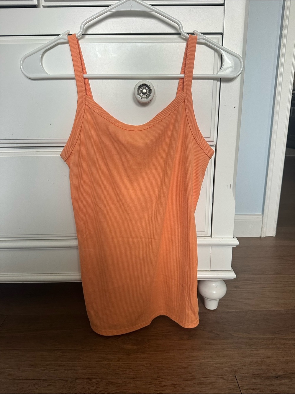 No Boundaries Peach-Orange Ribbed Camisole
